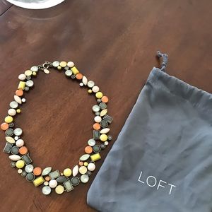 Loft multi-colored stone necklace. One size.